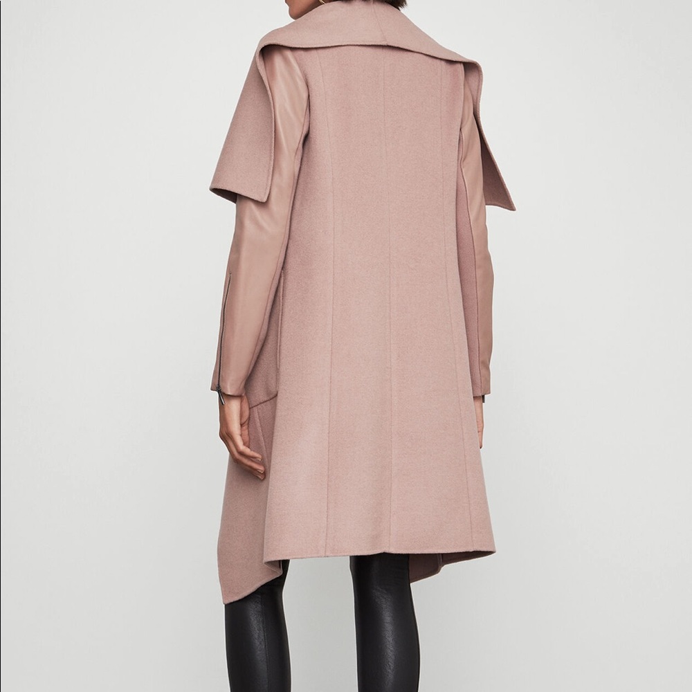 BCBGMaxAzria Draped Open Front Coat in Camel - Picture 7 of 7